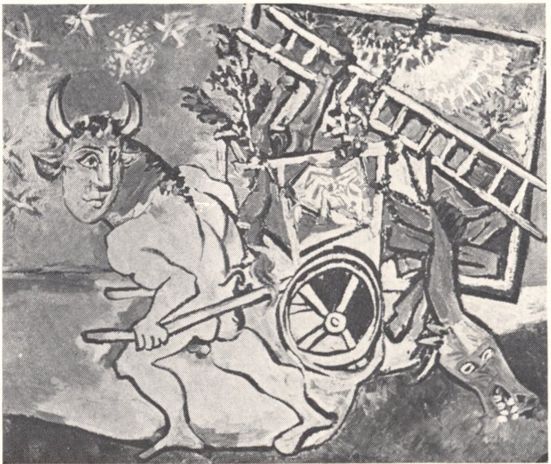 40. Пабло Пикассо. Минотавр, везущий тележку. 1936 40. Пабло Пикассо. Минотавр, везущий тележку. 1936