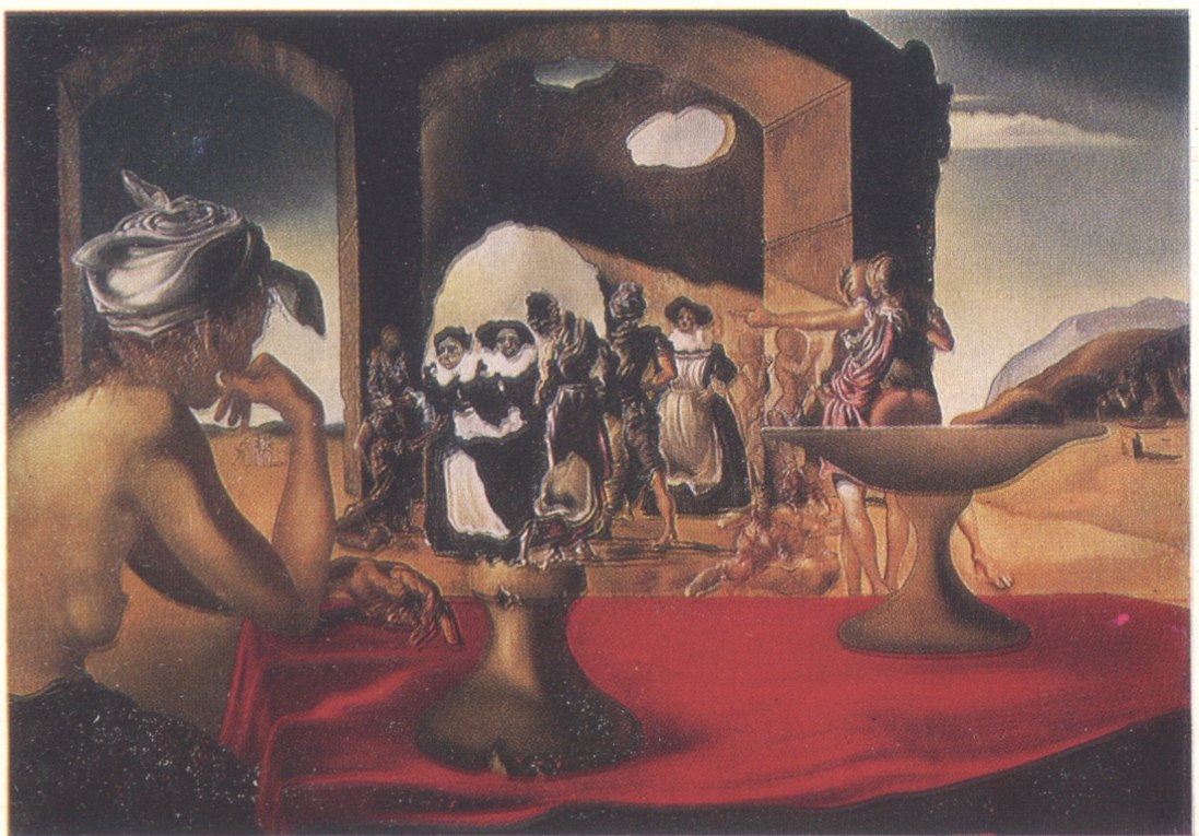 65. Сальвадор Дали. Рынок рабов с невидимым бюстом Вольтера. 1940 65. Сальвадор Дали. Рынок рабов с невидимым бюстом Вольтера. 1940