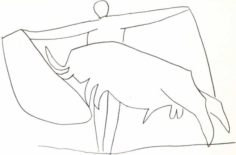 Бык и матадор. Из цикла «Торо и торерос». 1959 Бык и матадор. Из цикла «Торо и торерос». 1959