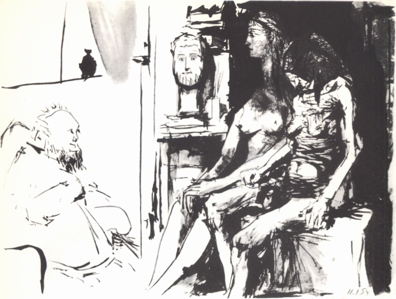 97—103. Рисунки из цикла «Человеческая комедия». 1953—1954 97—103. Рисунки из цикла «Человеческая комедия». 1953—1954