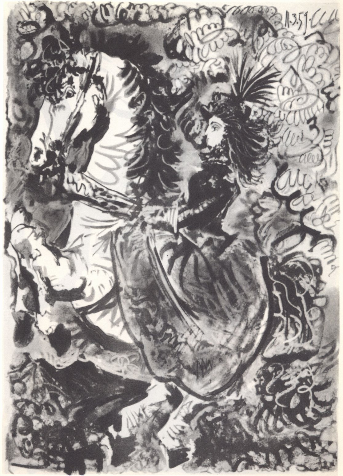 105. Амазонка. из цикла «Торо и торерос». 1959. Литография 105. Амазонка. из цикла «Торо и торерос». 1959. Литография