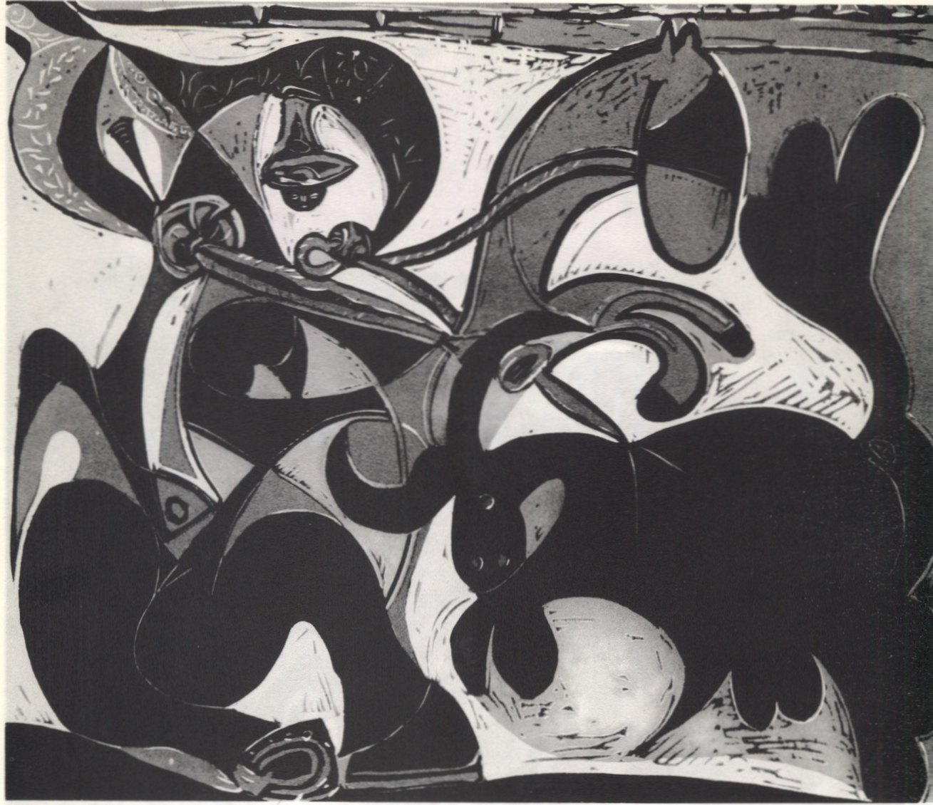 118—119. Бой быков. 1959. Литография 118—119. Бой быков. 1959. Литография