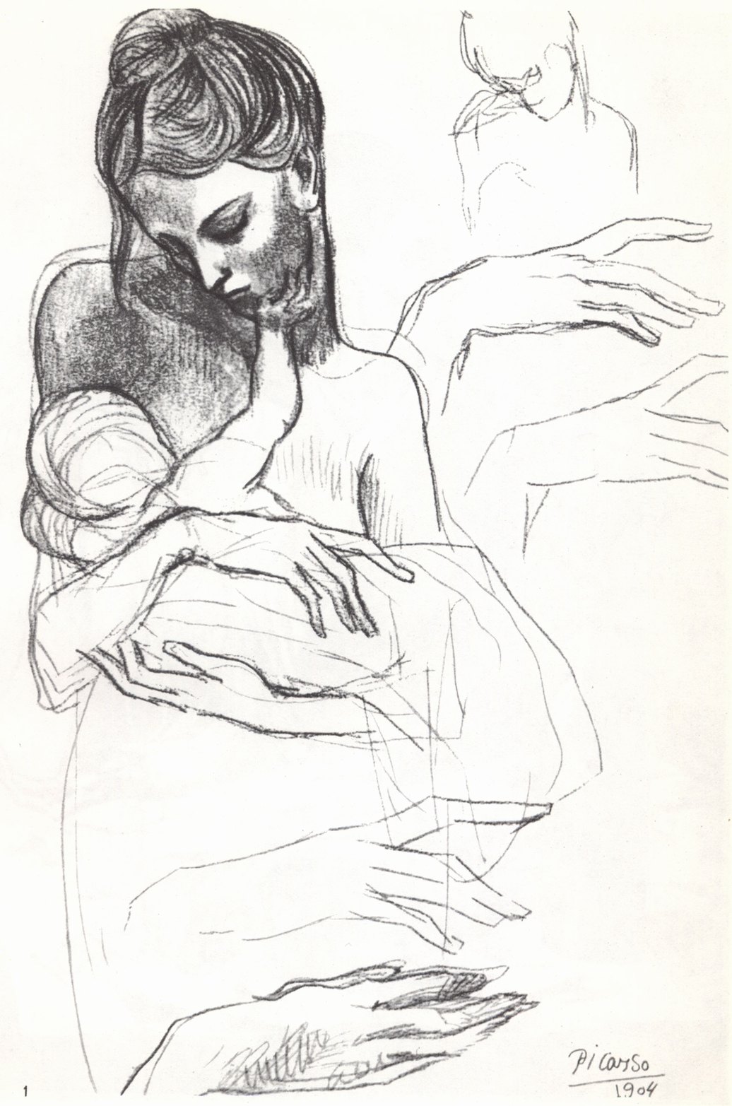 1. Мать и дитя. 1904. Рисунок. 36×26. Кембридж. Массачусетс (США). Музей Фогг 1. Мать и дитя. 1904. Рисунок. 36×26. Кембридж. Массачусетс (США). Музей Фогг