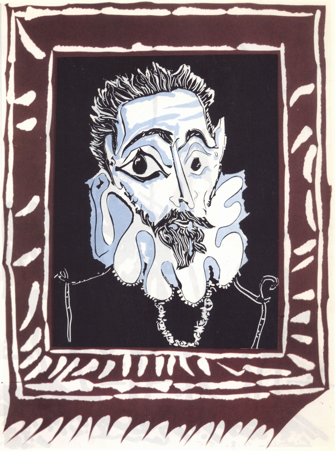 125. Портрет идальго. 1965. Линогравюра. 53,5×40 125. Портрет идальго. 1965. Линогравюра. 53,5×40