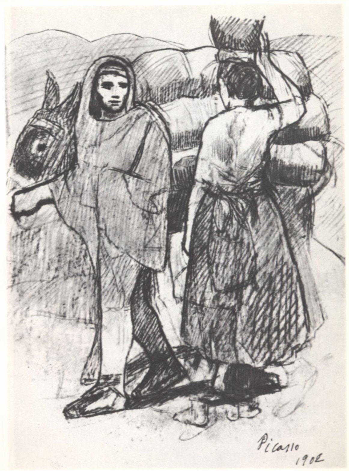 3. Погонщики ослов. 1902. Рисунок. 26×19,5. Париж. Галерея Таннхаузер 3. Погонщики ослов. 1902. Рисунок. 26×19,5. Париж. Галерея Таннхаузер