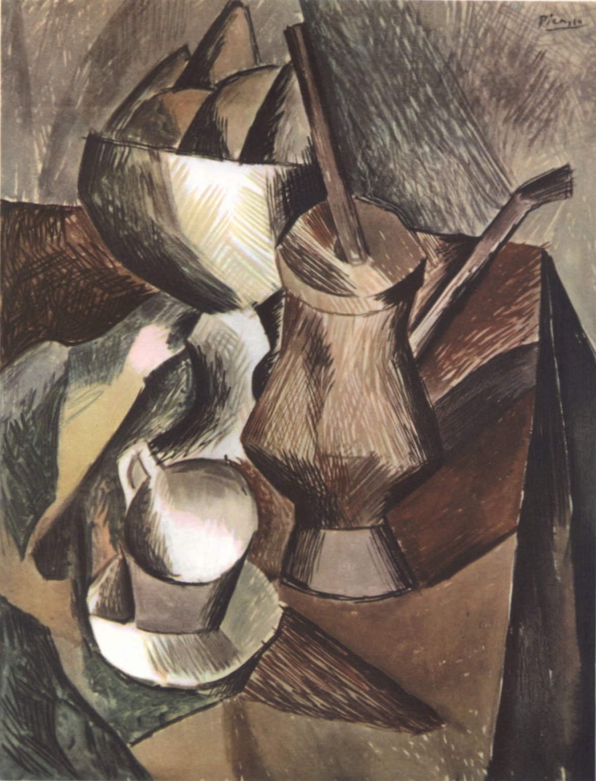 9. Натюрморт с кофейницей. 1909. Акварель. 61,3×47,5. Франция. Частное собрание 9. Натюрморт с кофейницей. 1909. Акварель. 61,3×47,5. Франция. Частное собрание