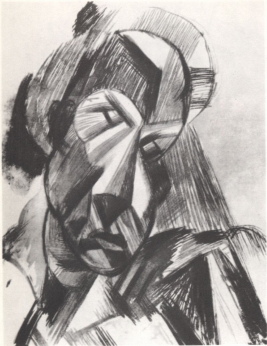 10. Голова. 1909. Акварель. 62,5×47 10. Голова. 1909. Акварель. 62,5×47