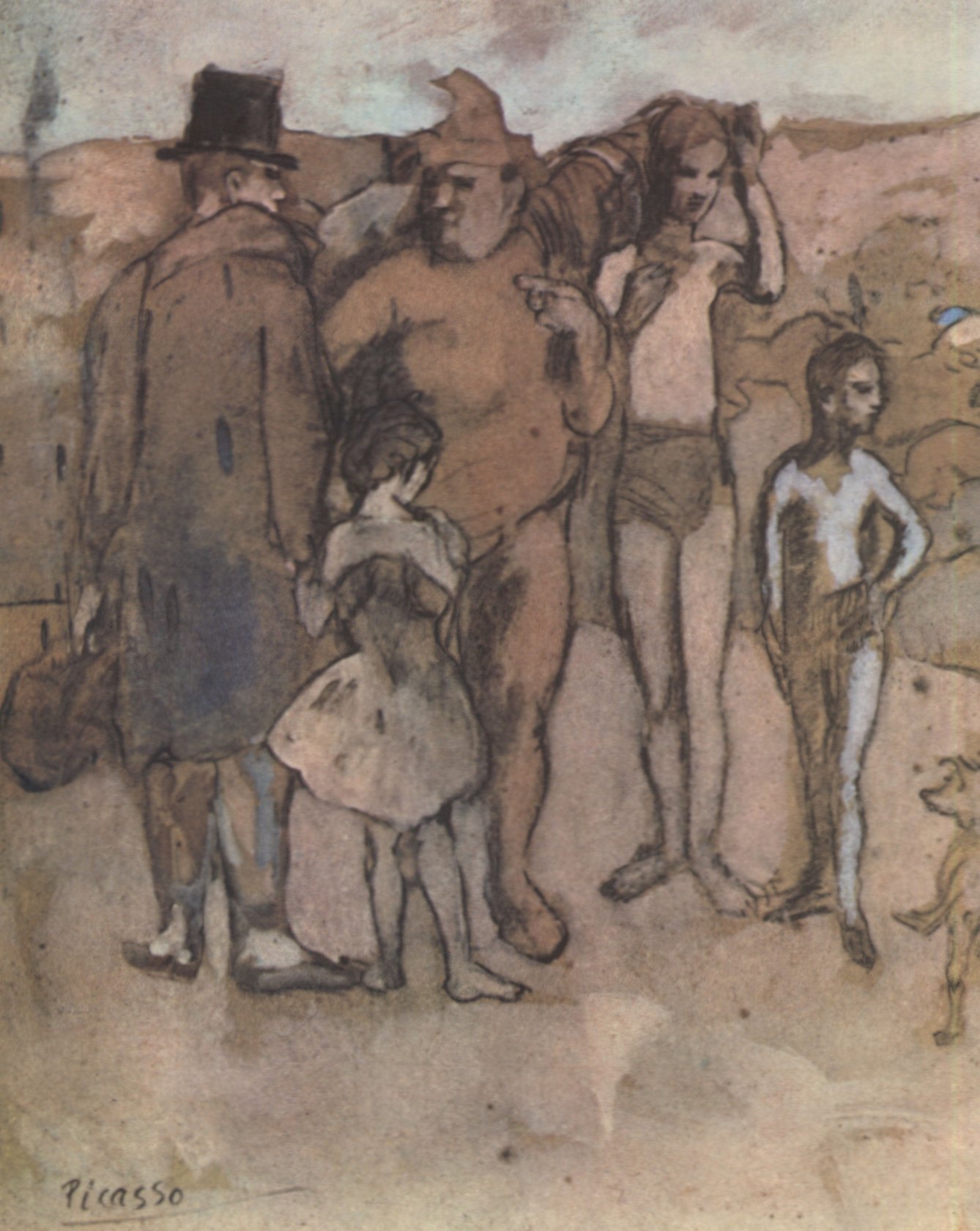 12. Эскиз к картине «Странствующие гимнасты». 1905. Уголь, гуашь. 50×60. Москва. Государственный музей изобразительных искусств им. А.С. пушкина 12. Эскиз к картине «Странствующие гимнасты». 1905. Уголь, гуашь. 50×60. Москва. Государственный музей изобразительных искусств им. А.С. пушкина