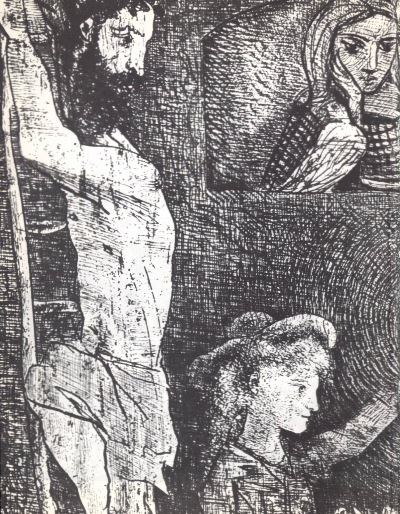 49—51. Минотавромахия (общий вид и фрагменты). 1935. Офорт. 49,6×69,3 49—51. Минотавромахия (общий вид и фрагменты). 1935. Офорт. 49,6×69,3