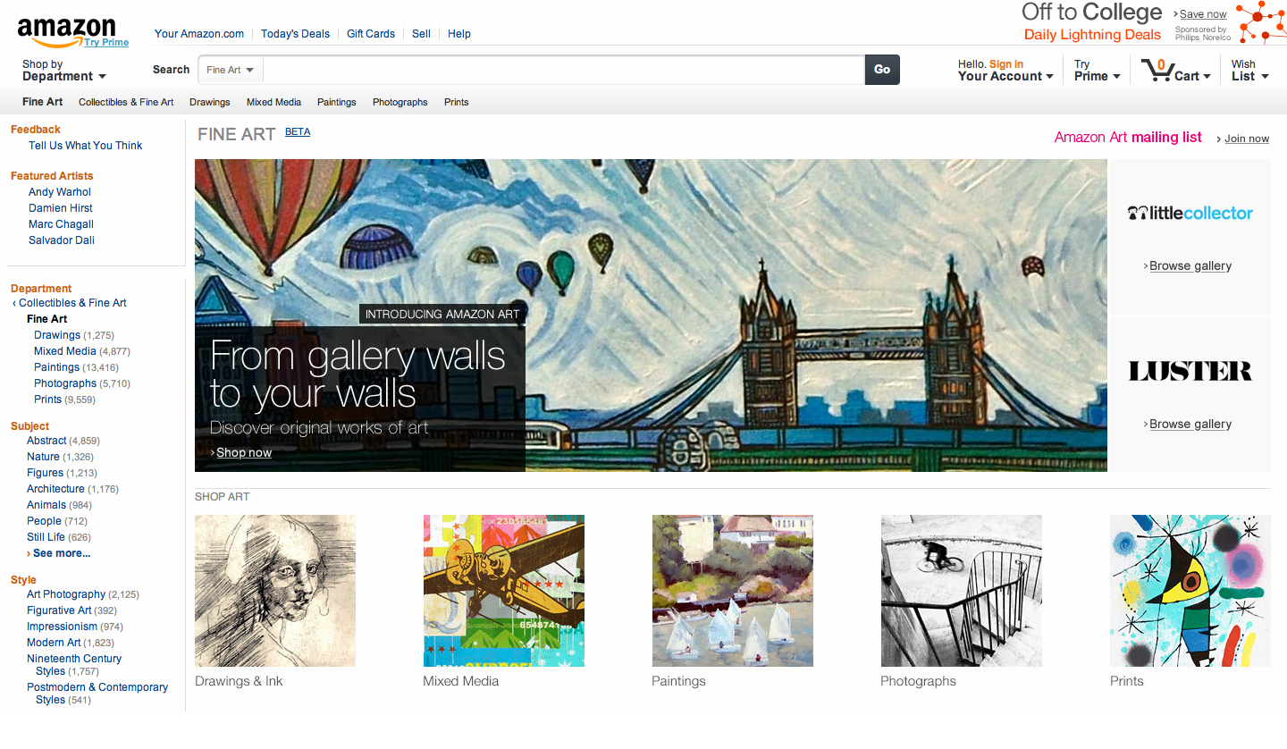 Работы Пикассо теперь можно купить на Amazon.com Работы Пикассо теперь можно купить на Amazon.com