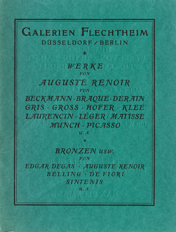 Коллекция еврейского арт-дилера Альфреда Флехтхайма теперь в интернете Коллекция еврейского арт-дилера Альфреда Флехтхайма теперь в интернете