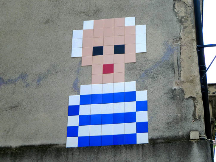Пиксельный Пабло Пикассо от Space Invader Пиксельный Пабло Пикассо от Space Invader