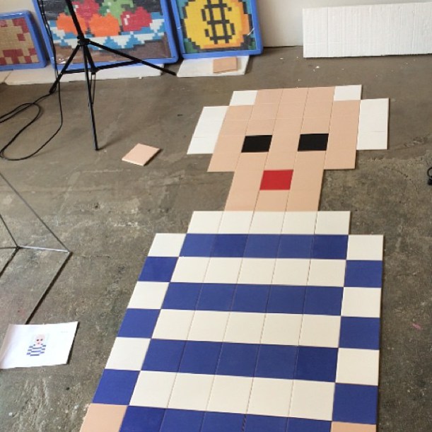 Пиксельный Пабло Пикассо от Space Invader Пиксельный Пабло Пикассо от Space Invader