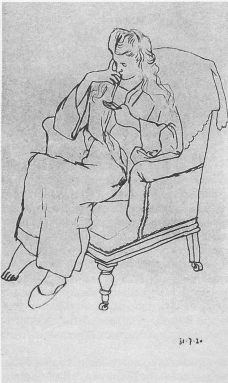 15. Читающая Ольга. 1920 15. Читающая Ольга. 1920