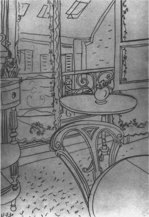 19. Столовая в квартире Пикассо на улице Ля-Боэси. 1920 19. Столовая в квартире Пикассо на улице Ля-Боэси. 1920