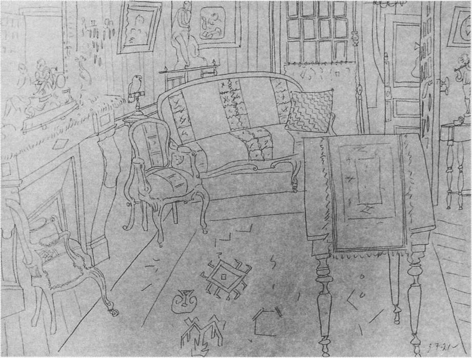 20. Гостиная в доме в Фонтенбло. 1921 20. Гостиная в доме в Фонтенбло. 1921