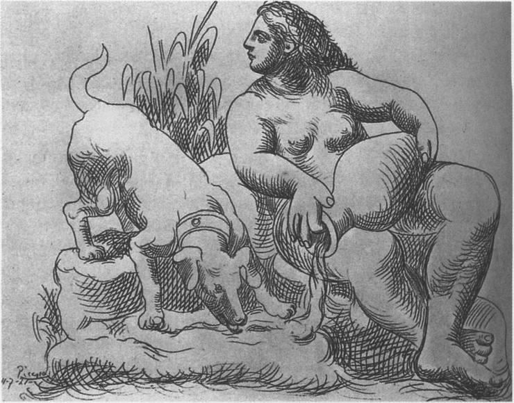 30. Женщина с кувшином и собакой. 1921 30. Женщина с кувшином и собакой. 1921