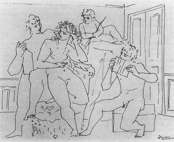 32. Флейта Пана. Рисунок пером. 1923 32. Флейта Пана. Рисунок пером. 1923