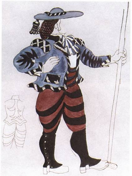 XIII. Эскизы костюмов к балету «Треуголка». Пикадор. 1919 XIII. Эскизы костюмов к балету «Треуголка». Пикадор. 1919