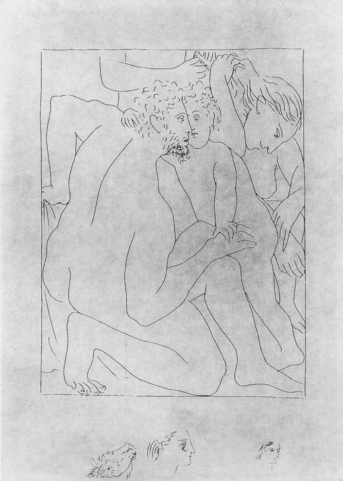 19. Девкалион и Пирра. Иллюстрация к книге первой. 1930 19. Девкалион и Пирра. Иллюстрация к книге первой. 1930