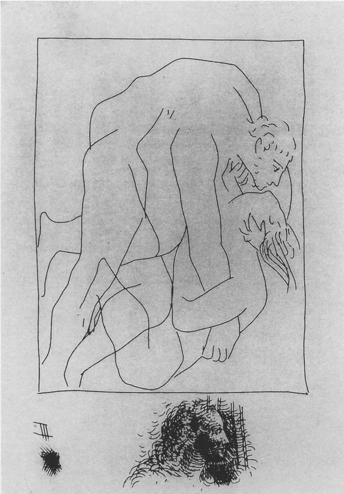 21. Борьба Терея с Филомелой. Иллюстрация к книге шестой. 1930 21. Борьба Терея с Филомелой. Иллюстрация к книге шестой. 1930