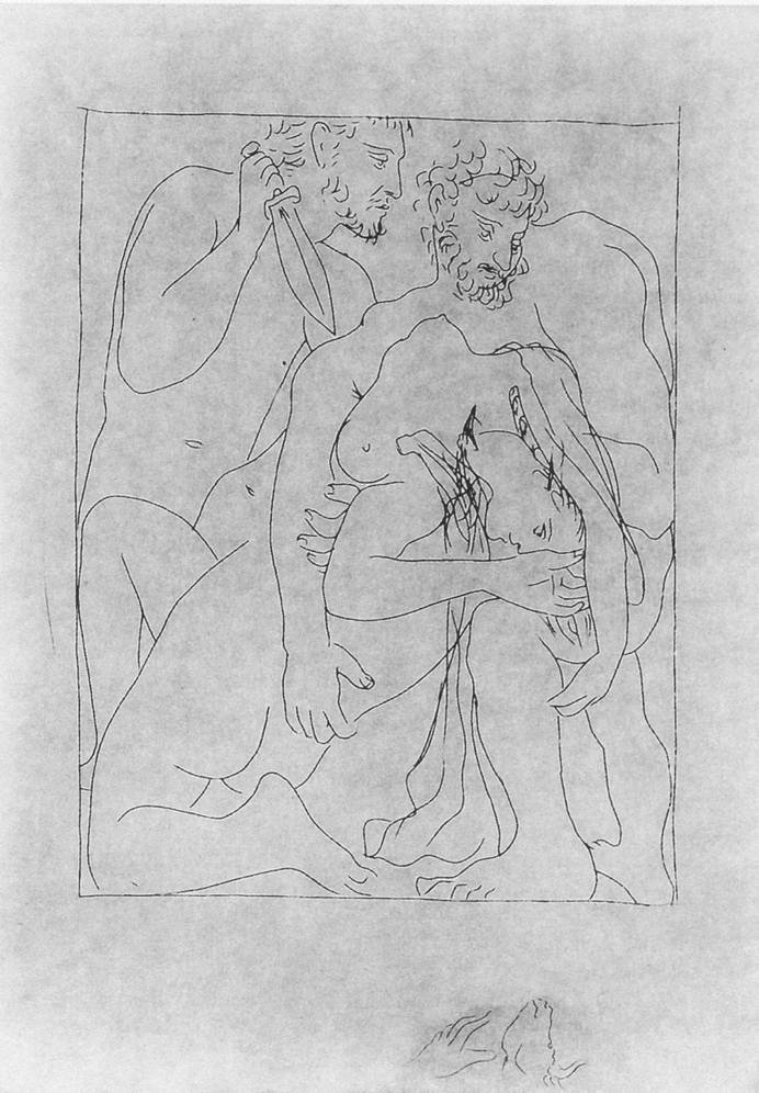 22. Жертвоприношение Поликсены. Иллюстрация к книге тринадцатой. 1930 22. Жертвоприношение Поликсены. Иллюстрация к книге тринадцатой. 1930