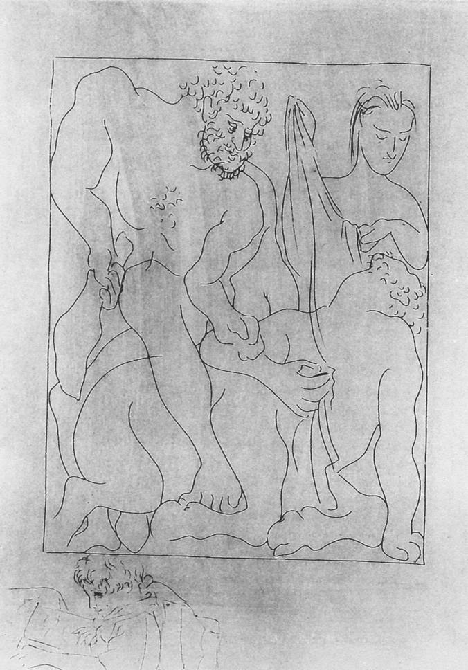 23. Геркулес убивает кентавра Несса. Иллюстрация к книге девятой. 1930 23. Геркулес убивает кентавра Несса. Иллюстрация к книге девятой. 1930