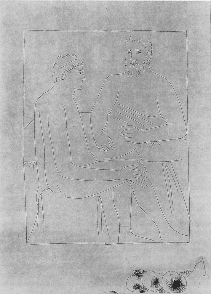 25. Нума внимает Пифагору. Иллюстрация к книге пятнадцатой. 1930 25. Нума внимает Пифагору. Иллюстрация к книге пятнадцатой. 1930