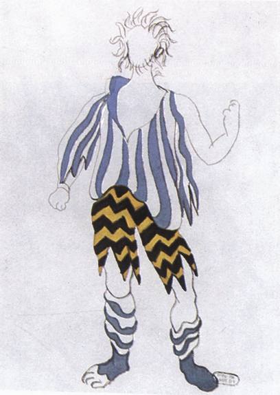 XIV. Эскизы костюмов к балету «Треуголка». Нищий. 1919 XIV. Эскизы костюмов к балету «Треуголка». Нищий. 1919