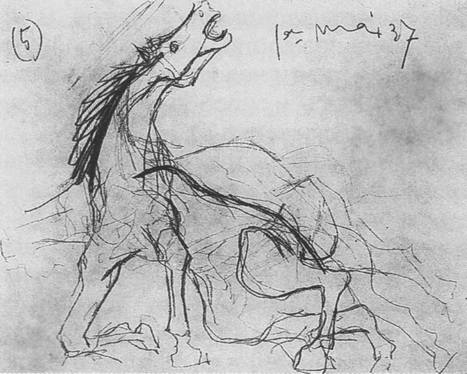 66. Падающая лошадь. Эскиз к «Гернике». 1 мая 1937 (V) 66. Падающая лошадь. Эскиз к «Гернике». 1 мая 1937 (V)