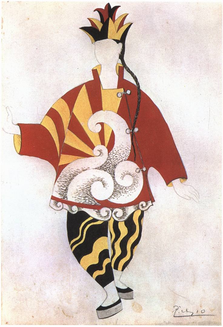 III. Эскиз костюма Китайского фокусника к балету «Парад». 1917 III. Эскиз костюма Китайского фокусника к балету «Парад». 1917