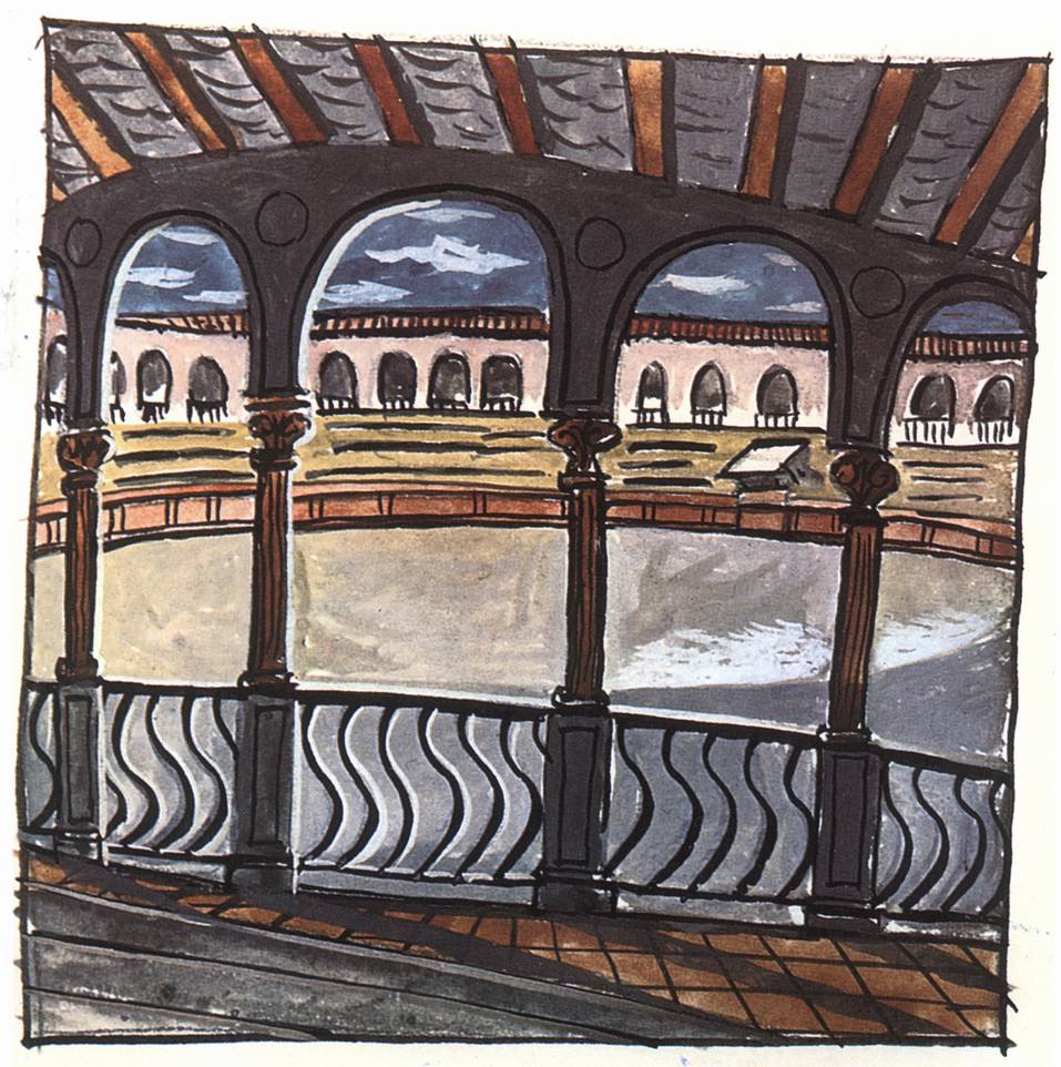 VIII. Этюд к сценическому занавесу балета «Треуголка». 1919 VIII. Этюд к сценическому занавесу балета «Треуголка». 1919