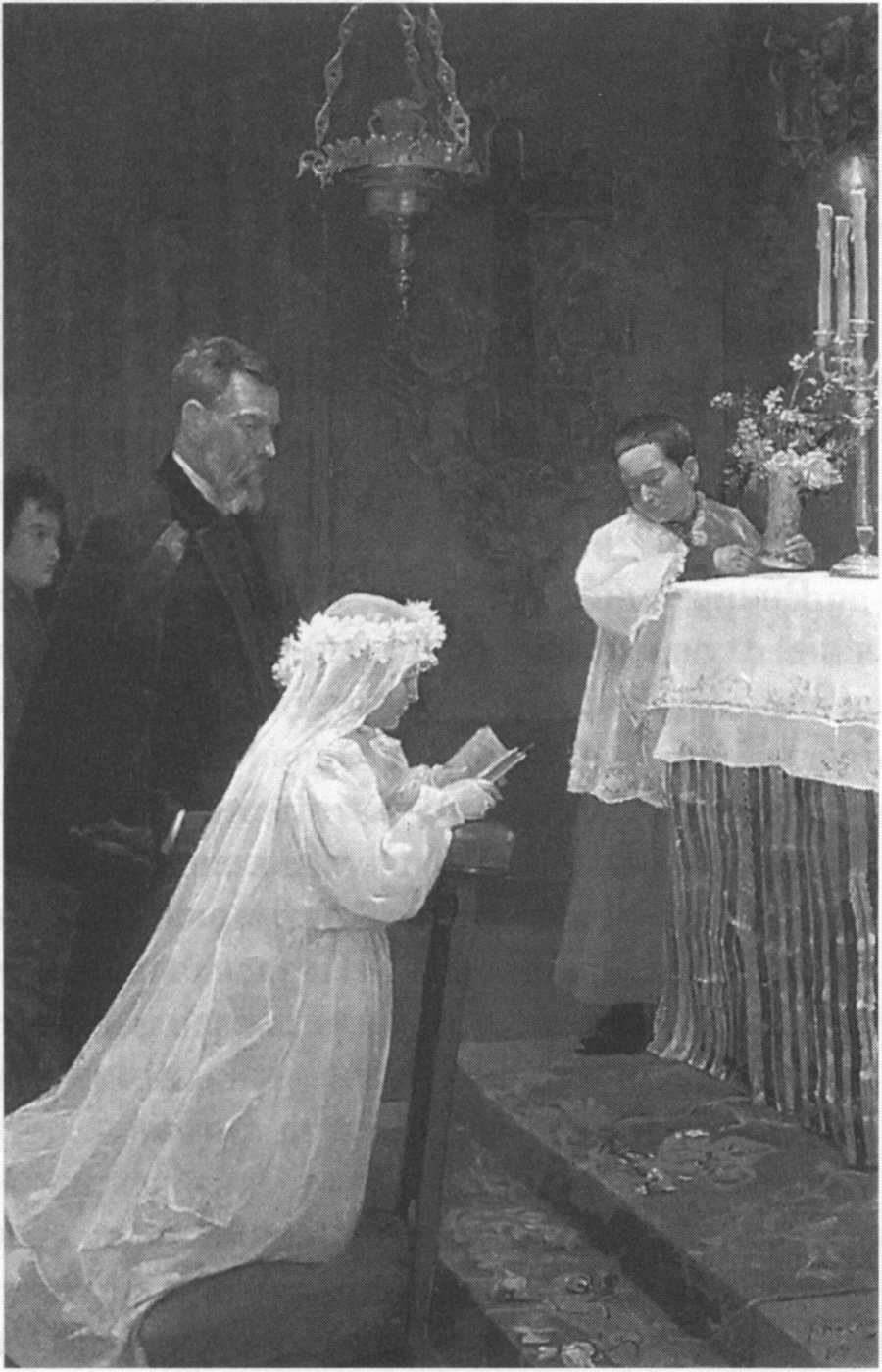 Первое причастие. 1896. Холст, масло, 65x46 Первое причастие. 1896. Холст, масло, 65x46