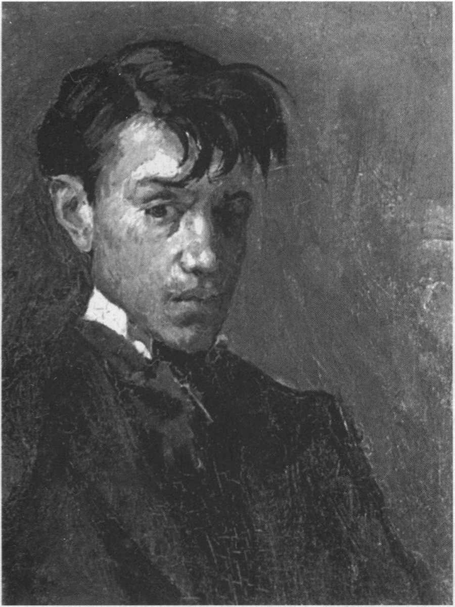 Автопортрет. Барселона, 1896. Холст, масло, 13x9 Автопортрет. Барселона, 1896. Холст, масло, 13x9