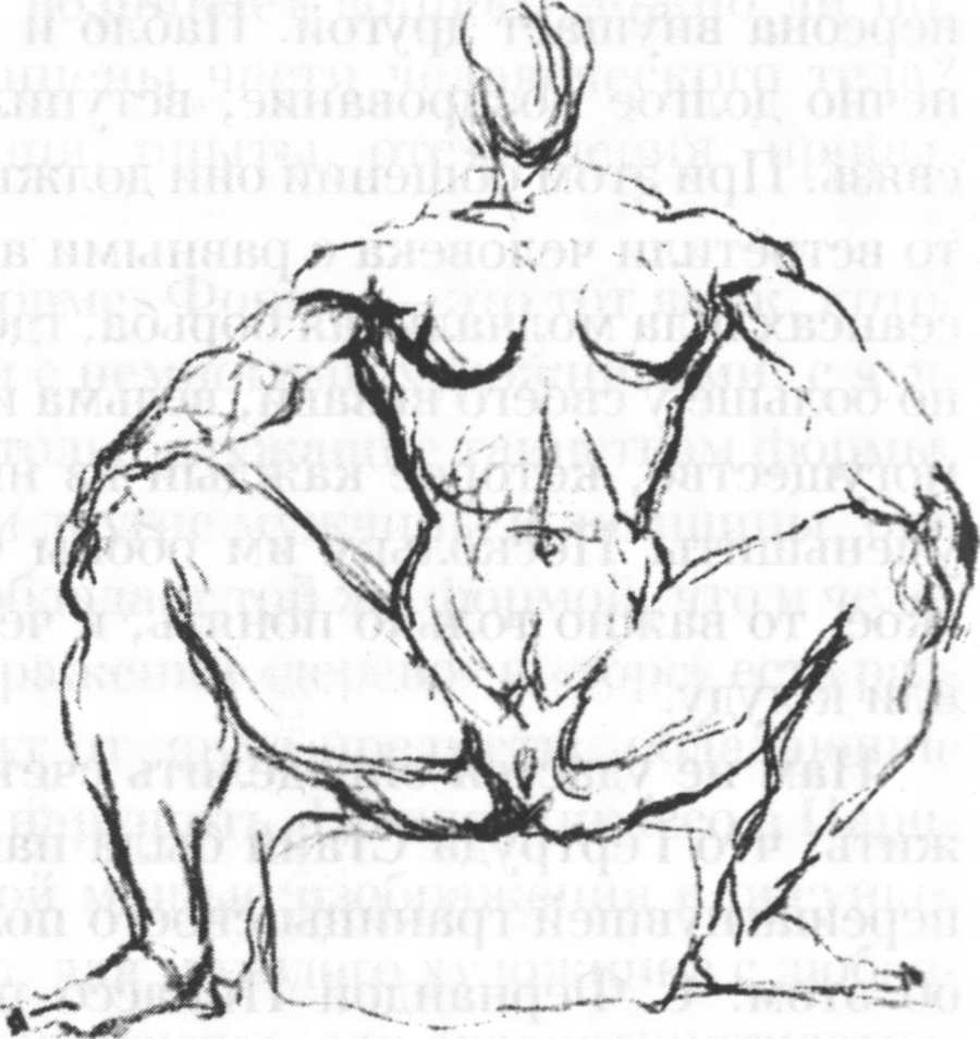 Обнаженный с раздвинутыми ногами. 1907. Бумага, в альбоме для набросков, свинцовый карандаш. 10x8 Обнаженный с раздвинутыми ногами. 1907. Бумага, в альбоме для набросков, свинцовый карандаш. 10x8