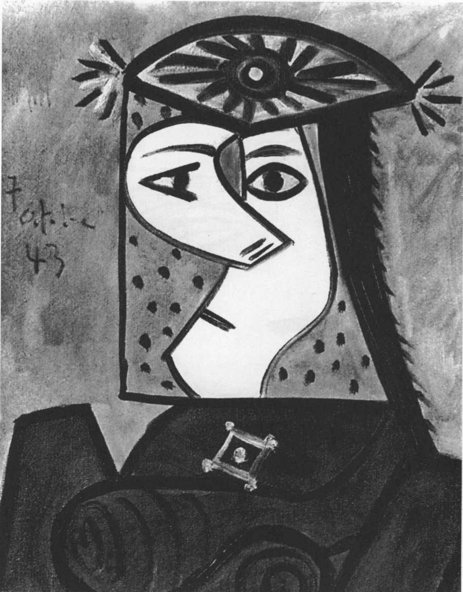 Бюст женщины. 1943. Холст, масло, 28x23 Бюст женщины. 1943. Холст, масло, 28x23