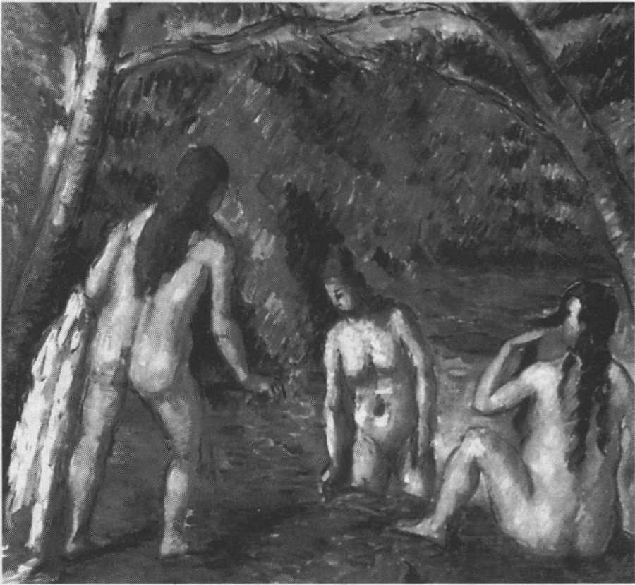 Сезанн. Три купальщицы. Около 1881—1882. Холст, масло, 19x19. Раньше принадлежала Матиссу Сезанн. Три купальщицы. Около 1881—1882. Холст, масло, 19x19. Раньше принадлежала Матиссу