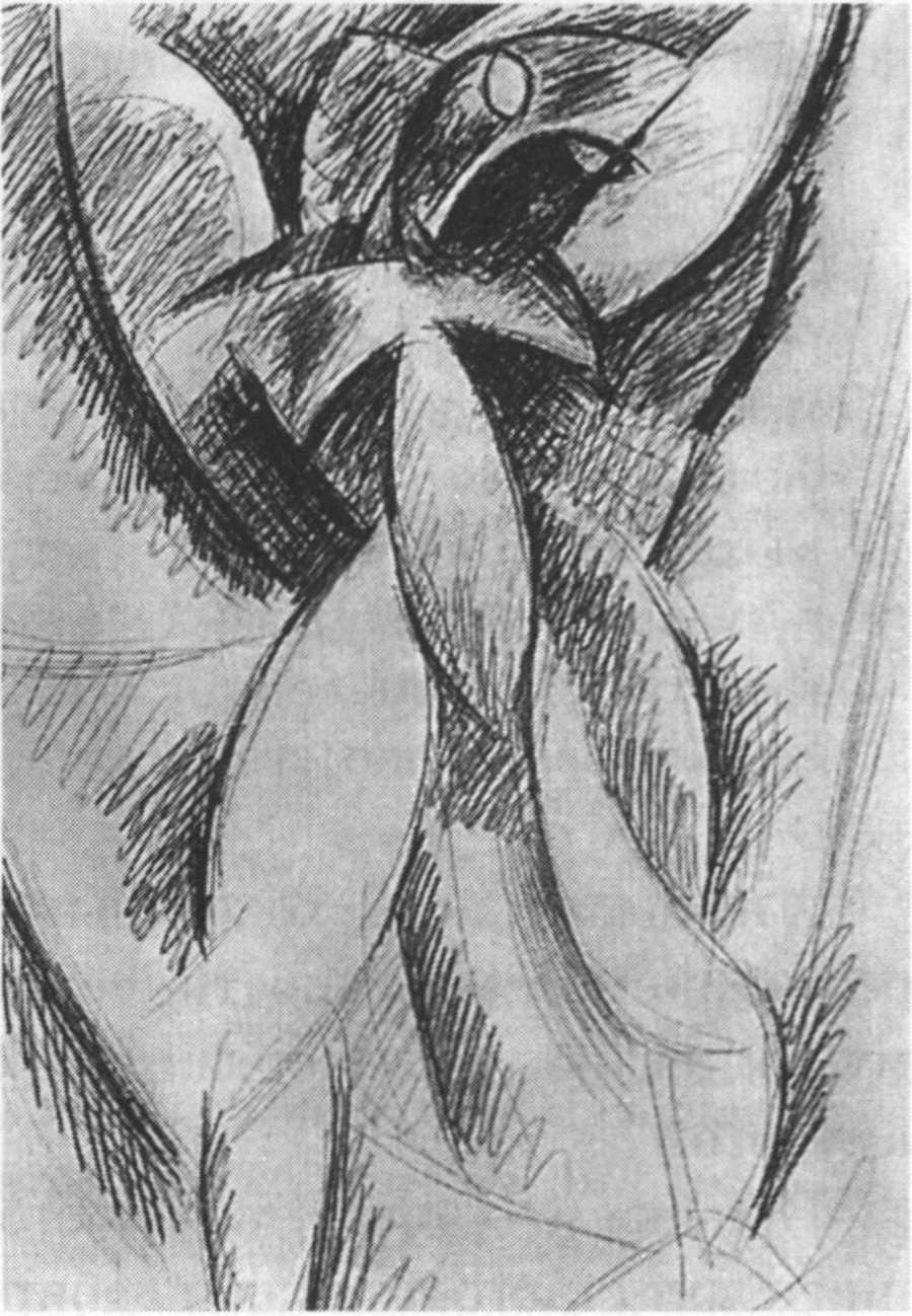 Эскиз к трем женщинам, набросок, 1908. Свинцовый карандаш, 13x10 Эскиз к трем женщинам, набросок, 1908. Свинцовый карандаш, 13x10