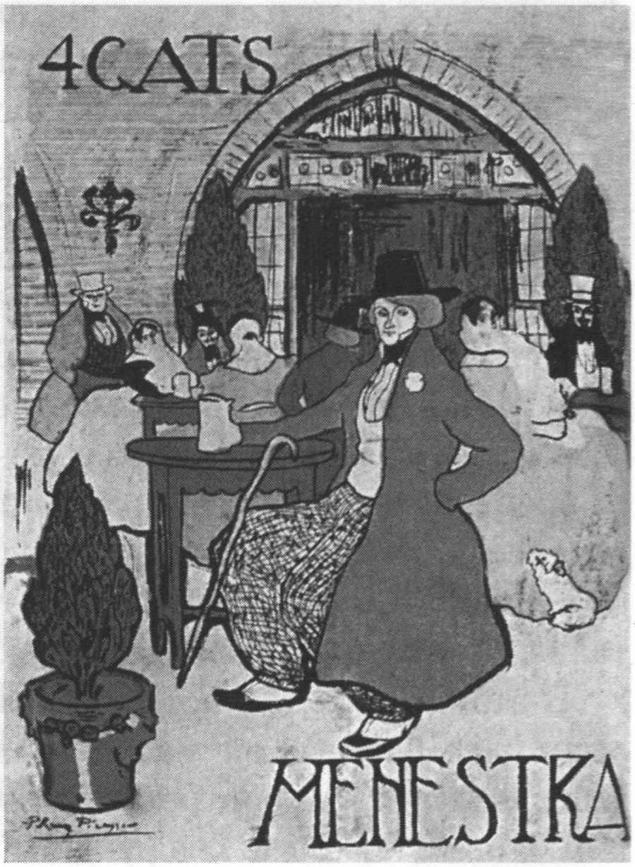 Меню для «Четырех котов». Барселона, 1899-1900, 8x6 Меню для «Четырех котов». Барселона, 1899-1900, 8x6