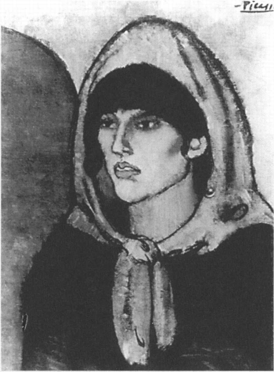 Жермен в платке. Барселона, 1902. Масло, холст, 18x16 Жермен в платке. Барселона, 1902. Масло, холст, 18x16