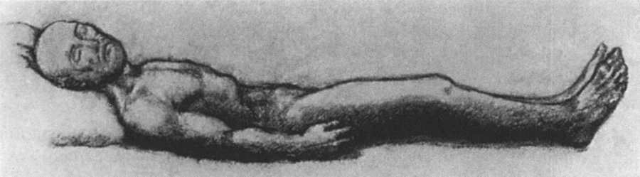 Мертвый мужчина. 1902. Бумага, пастель, 7x12 Мертвый мужчина. 1902. Бумага, пастель, 7x12