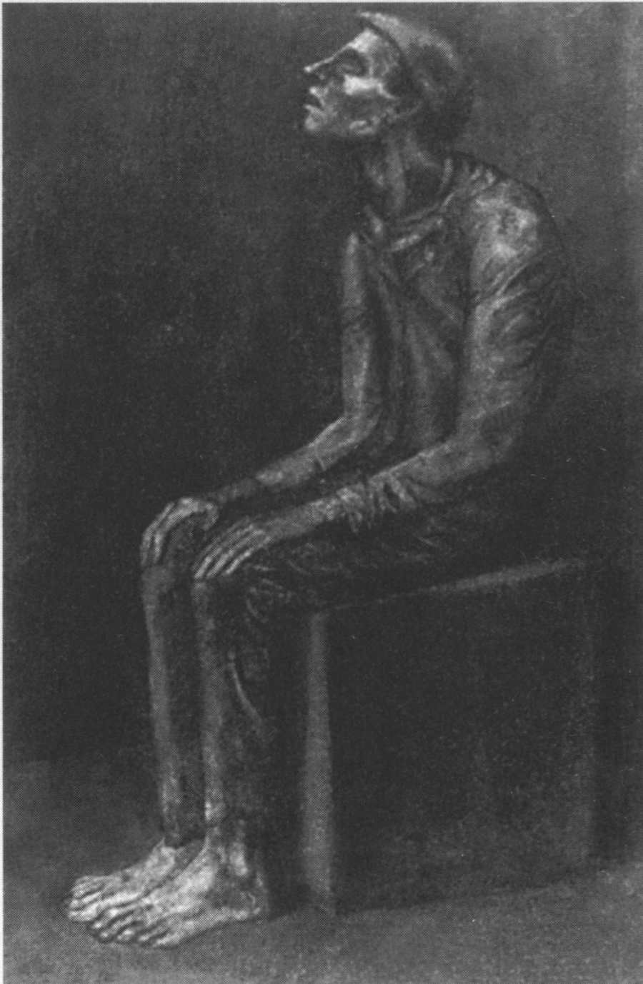 Барселона, 1903. Фактурная бумага, натянутая на холст, акварель, 21x14 Барселона, 1903. Фактурная бумага, натянутая на холст, акварель, 21x14