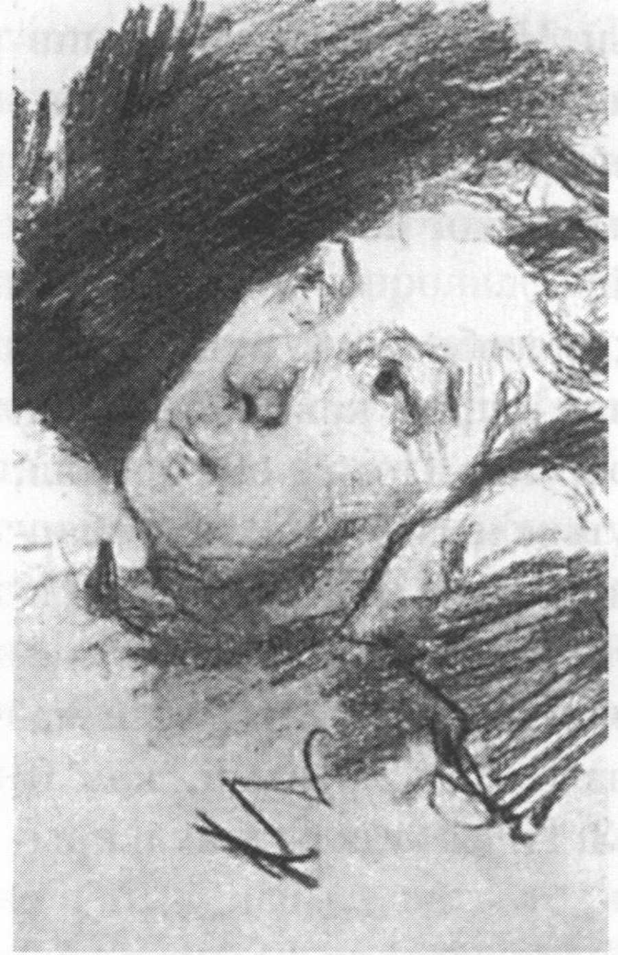 Донья Мария. Ла-Корунья, 1894. Цветные мелки в альбоме для набросков, 8x5 Донья Мария. Ла-Корунья, 1894. Цветные мелки в альбоме для набросков, 8x5