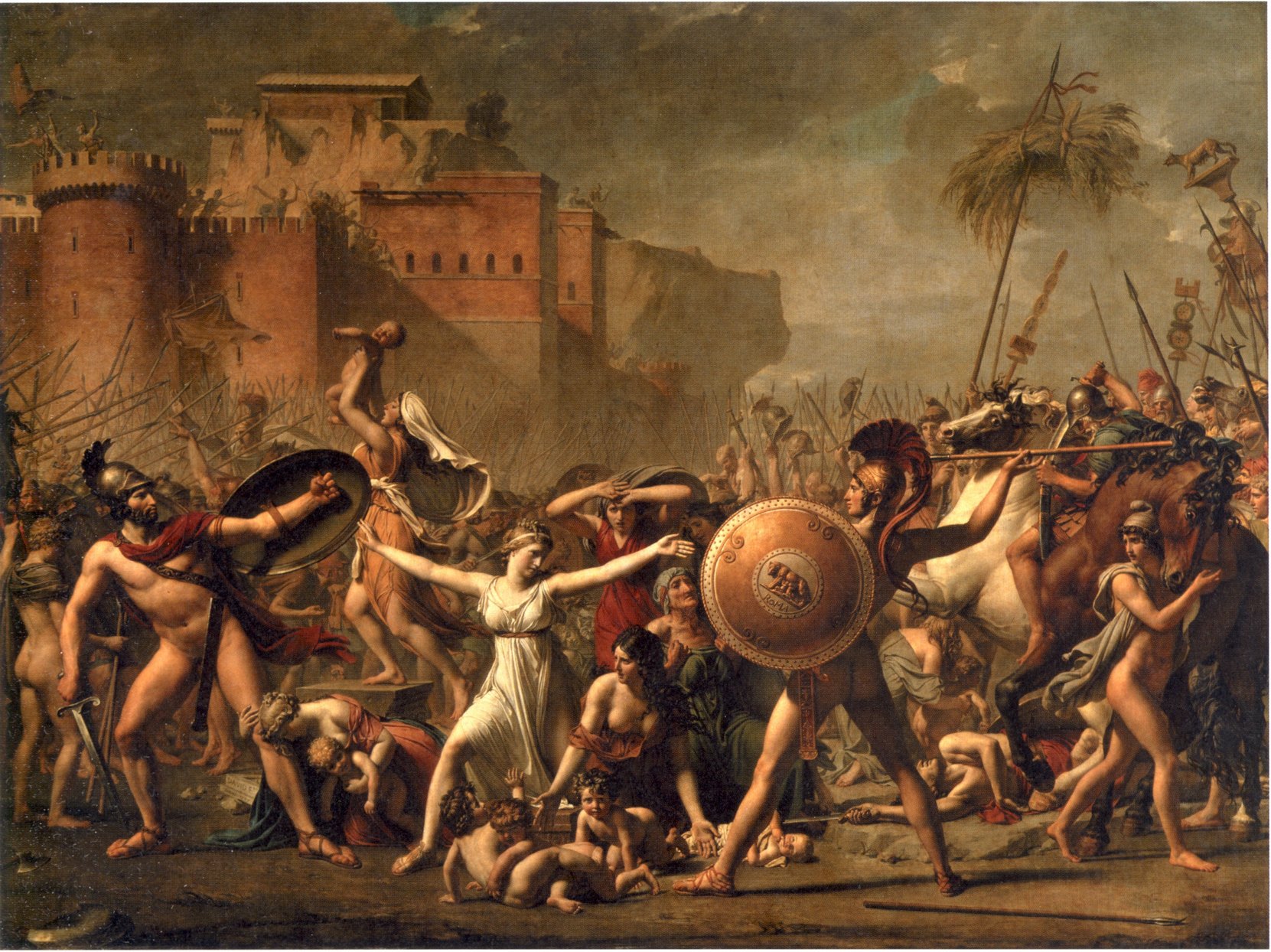 Жак Луи Давид. Сабинянки, останавливающие битву между сабинянами и римлянами. 1799. Лувр, Париж Жак Луи Давид. Сабинянки, останавливающие битву между сабинянами и римлянами. 1799. Лувр, Париж