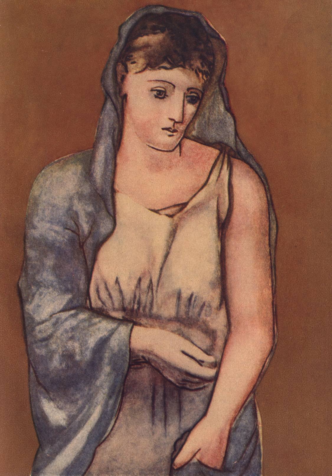 Женщина в голубой шали. 1923 Женщина в голубой шали. 1923